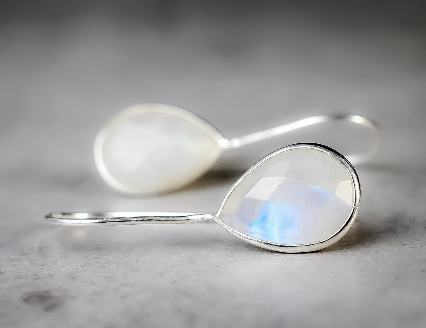 925 Sterling Silver Moonstone Earrings