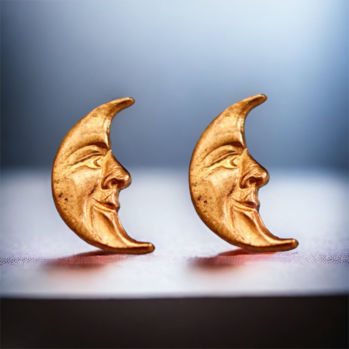 Original 70s moon stud earrings — 45