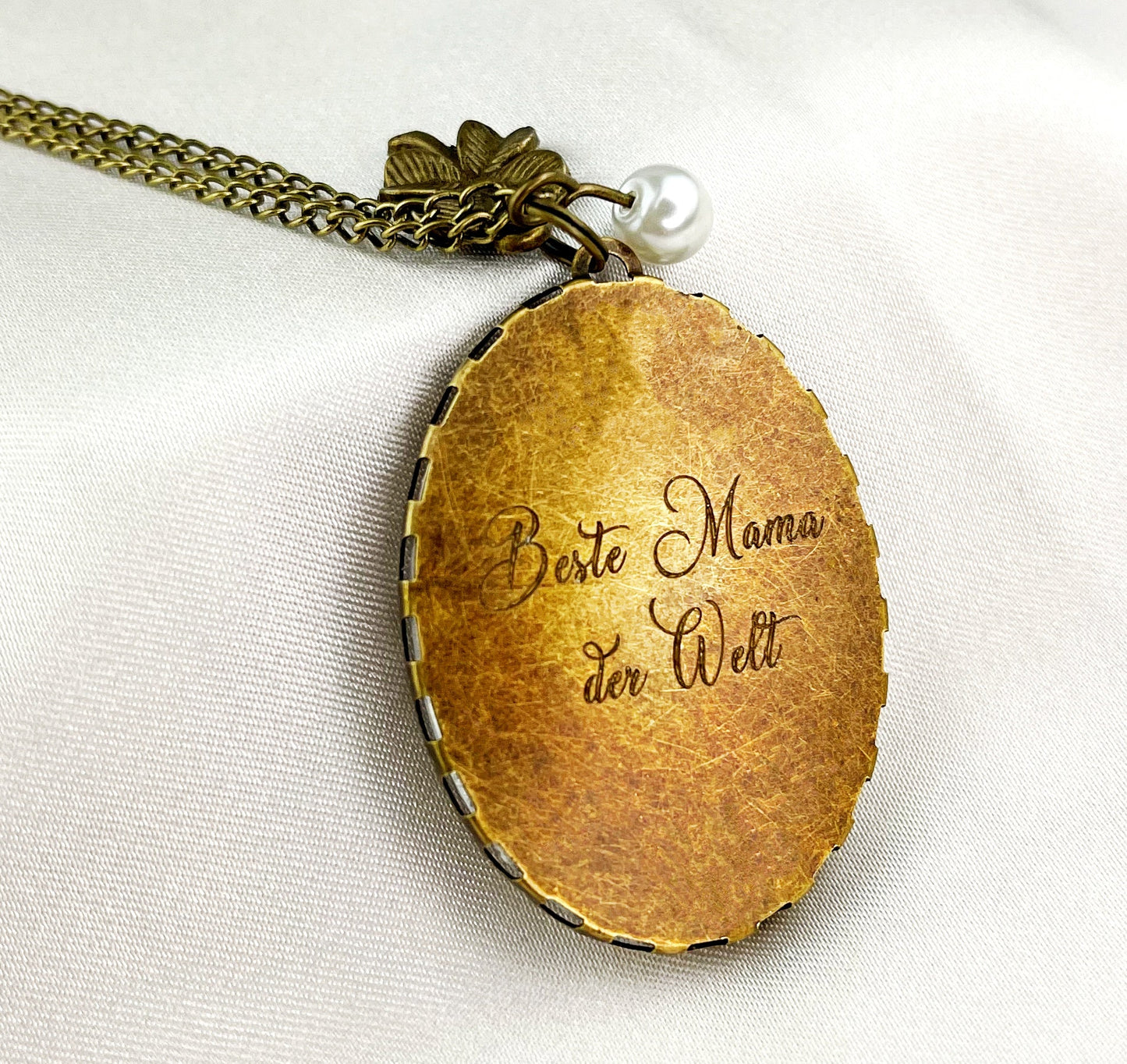 Personalized Necklace Mother Love Mother and Child by Klimt Bronze…