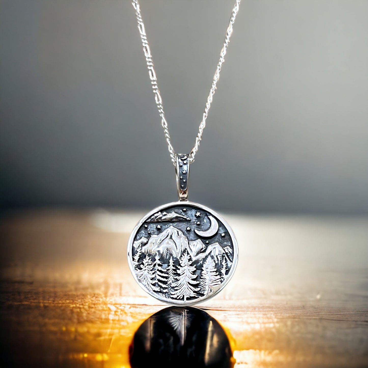 Mysterious Mountains — 925 Sterling Silver Necklace…
