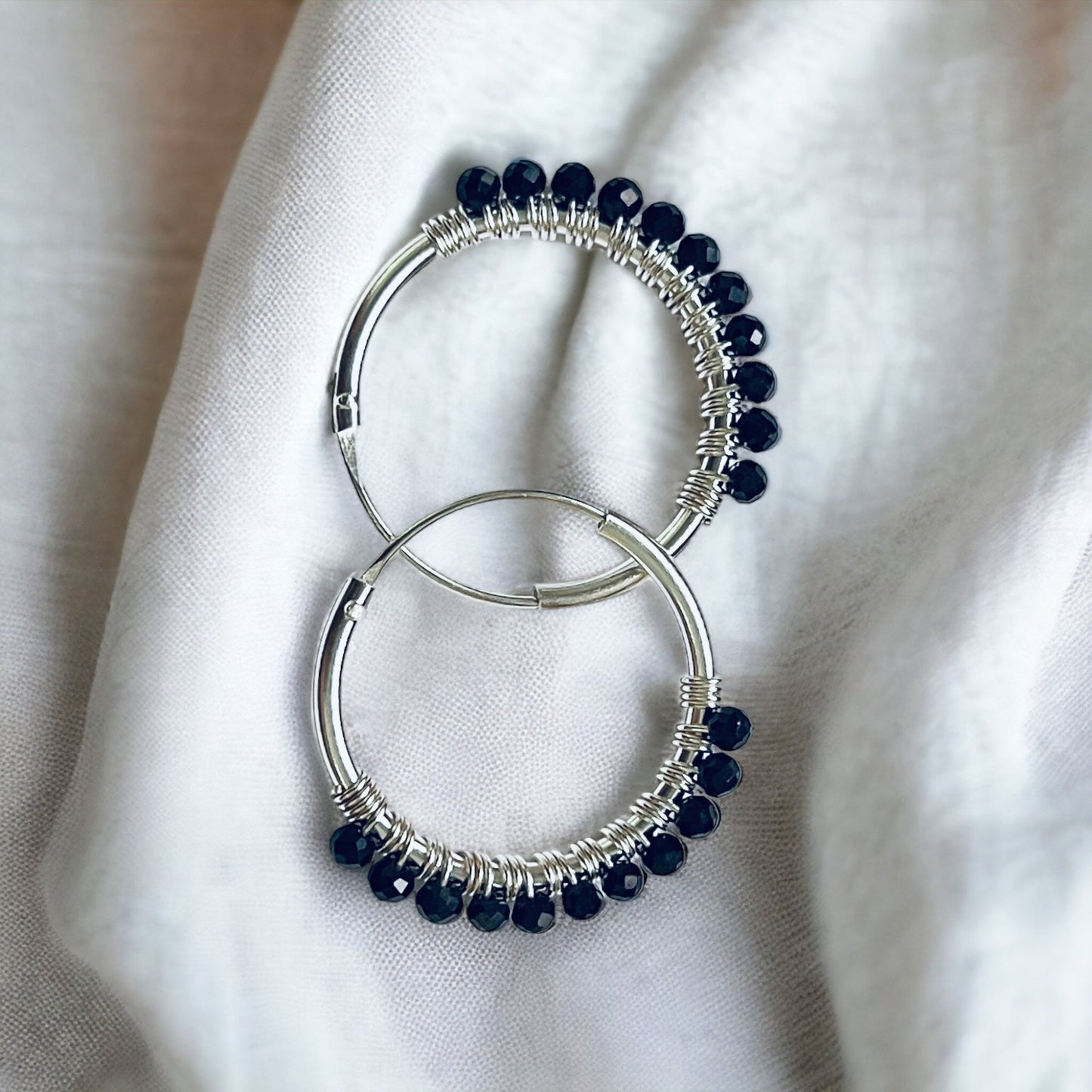 Elegant Accents - 925 Sterling Silver Hoop Earrings with…