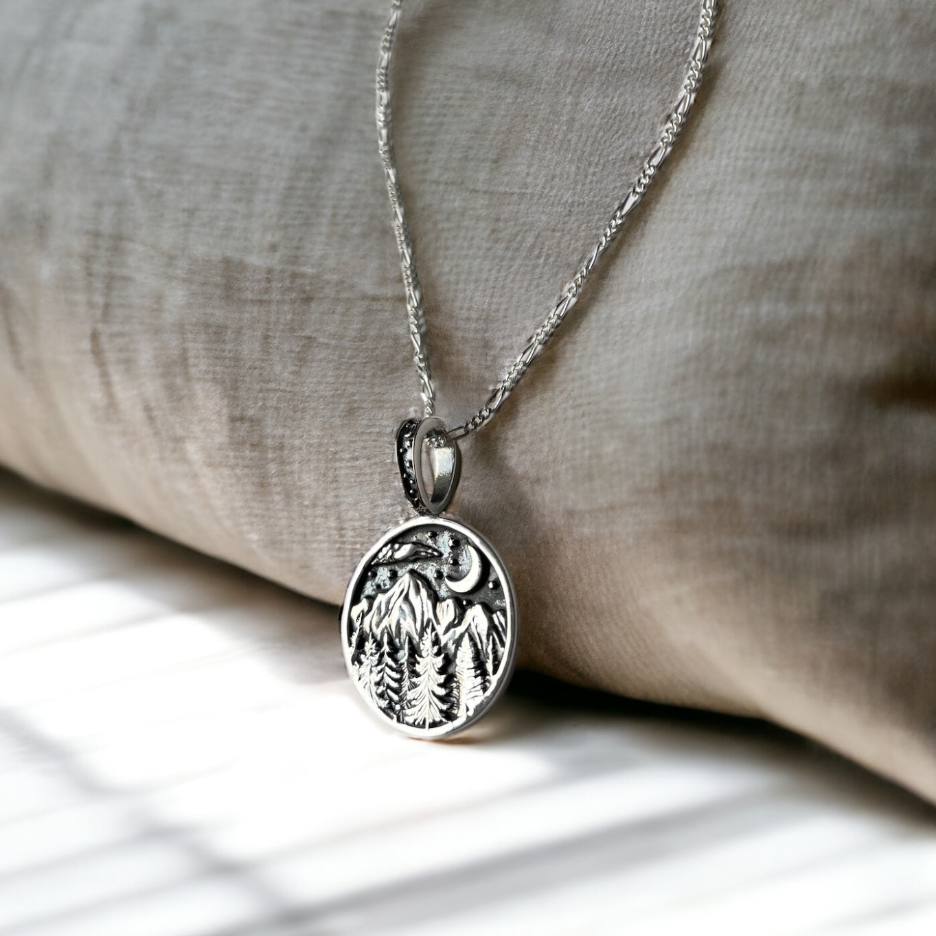 Mysterious Mountains — 925 Sterling Silver Necklace…