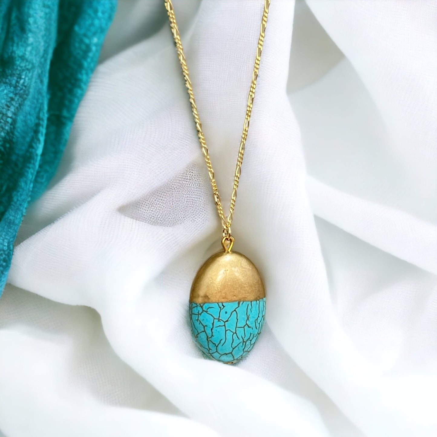 Unique Beauty: 925 Sterling Silver Gold-Plated Necklace with…