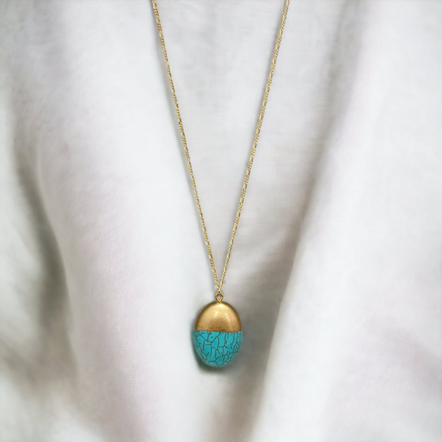 Unique Beauty: 925 Sterling Silver Gold-Plated Necklace with…