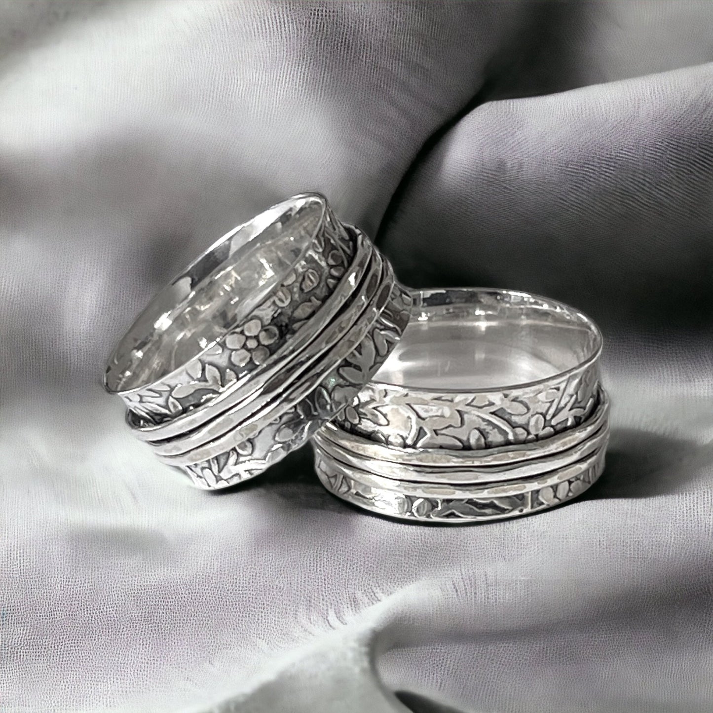 925 Sterling Silver Spinner / Meditation Ring