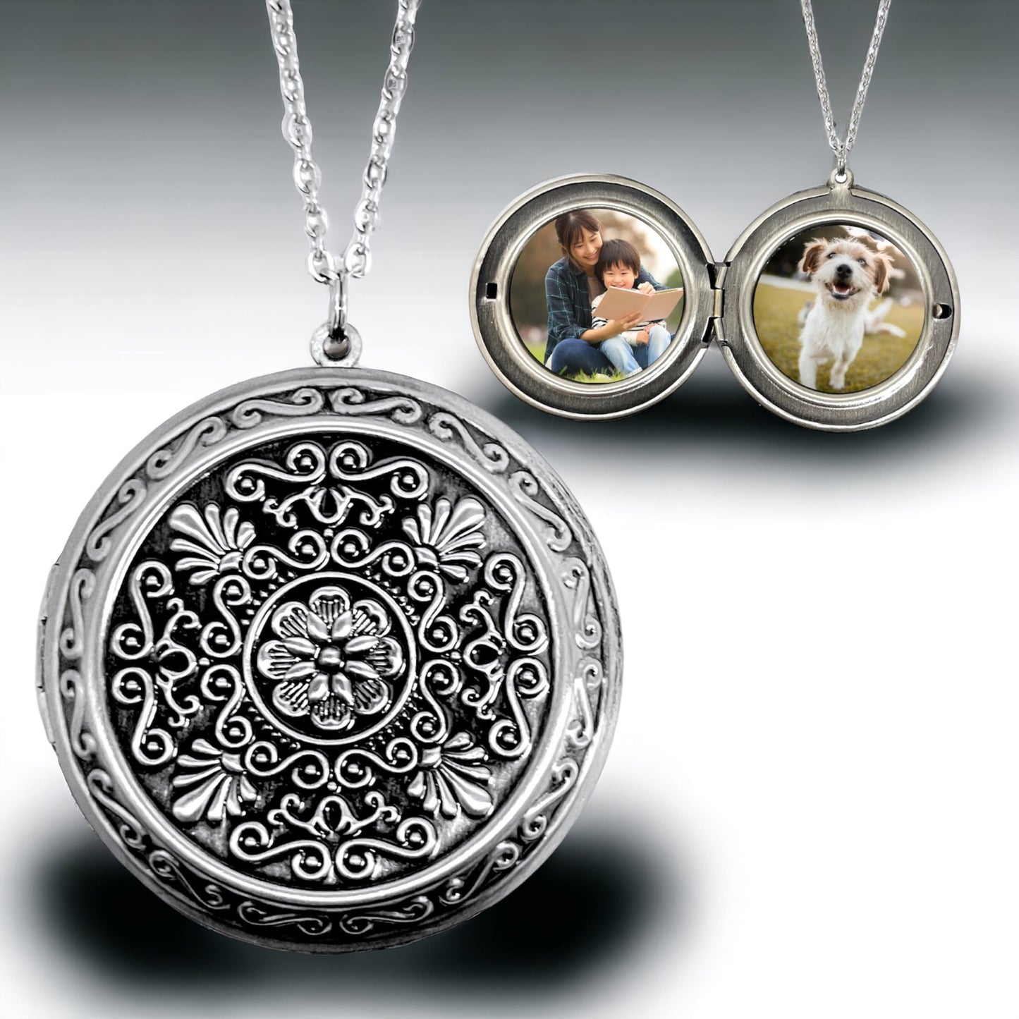 Customizable Photo Medallion Chain incl. Photoservice - Hinging XL…
