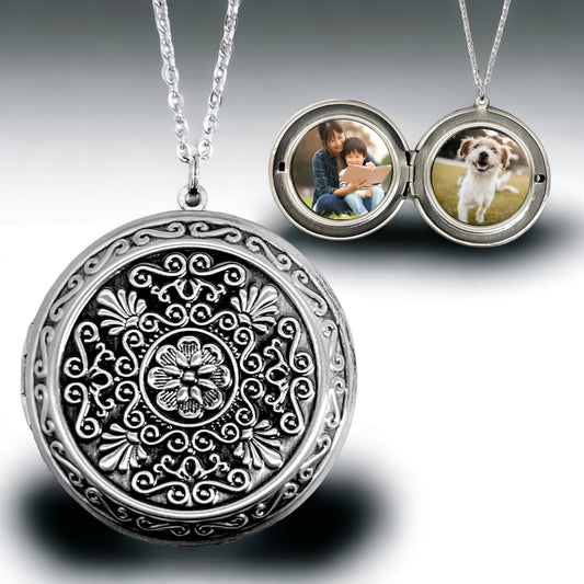 Customizable Photo Medallion Chain incl. Photoservice - Hinging XL…