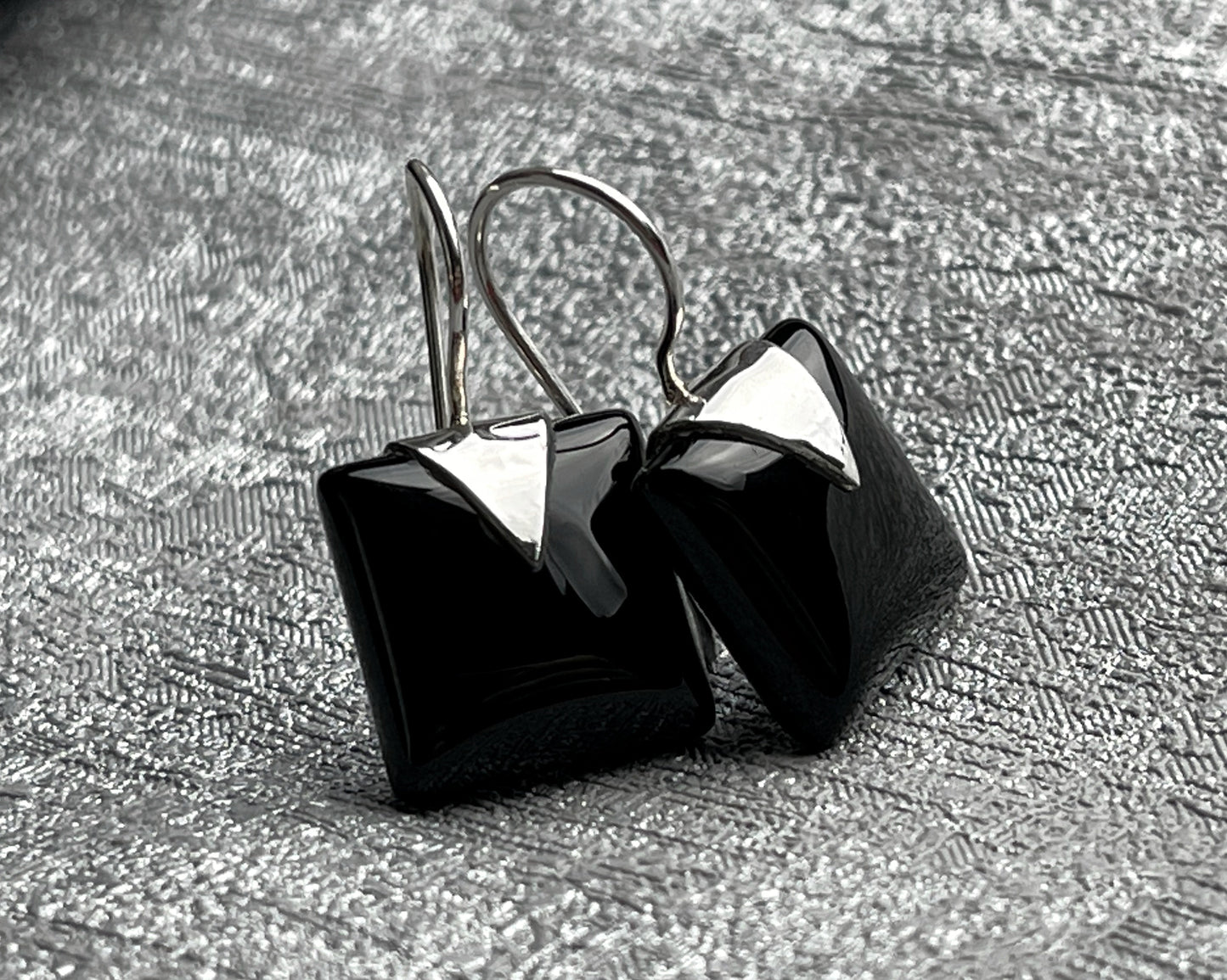 Onyx Gemstone Earrings - 925 Sterling Silver