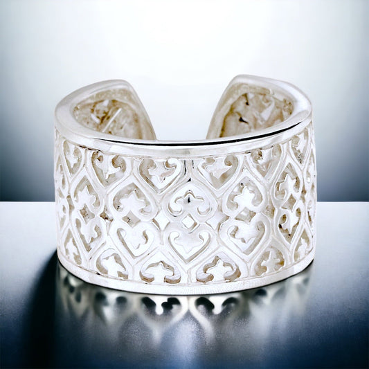 Ornamental 925 Sterling Silver Ring in Orient Style - Size…