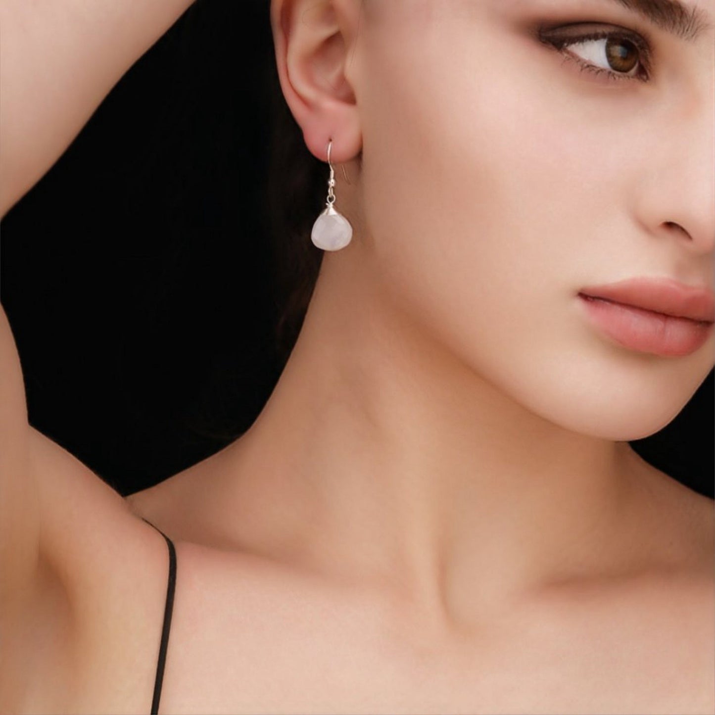 Moonstone Gemstone Earrings - 925 Sterling Silver