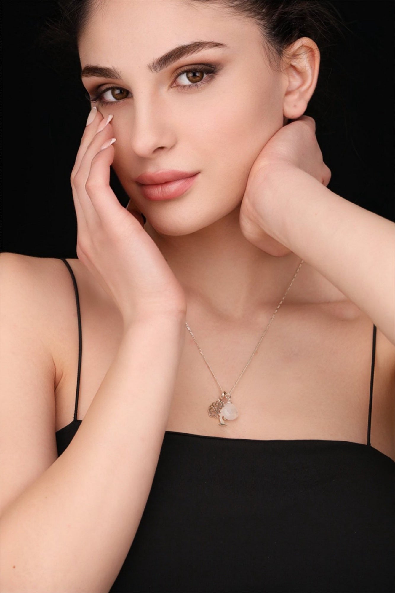 Grob & Moonstone — 925 Sterling Silver Gemstone Chain