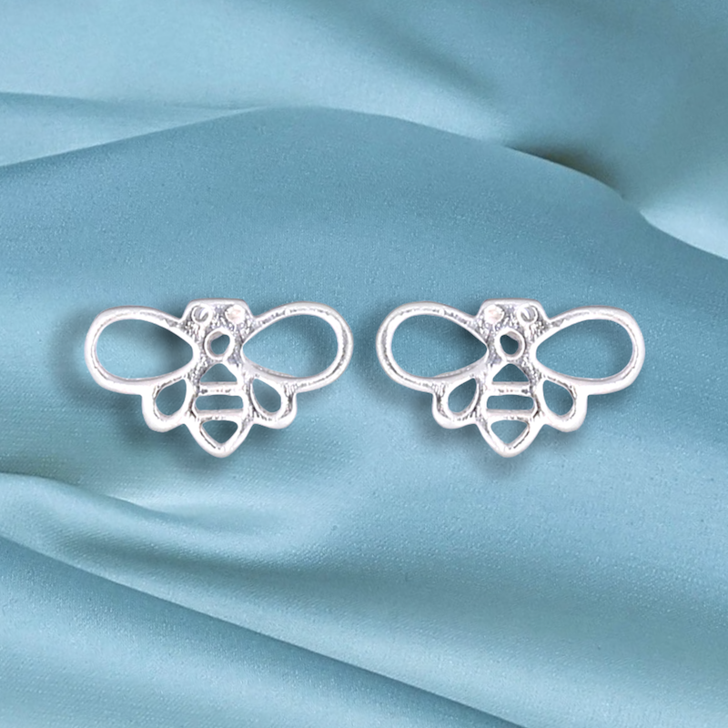 Bees — Mini 925 Sterling Silver Studs — 112