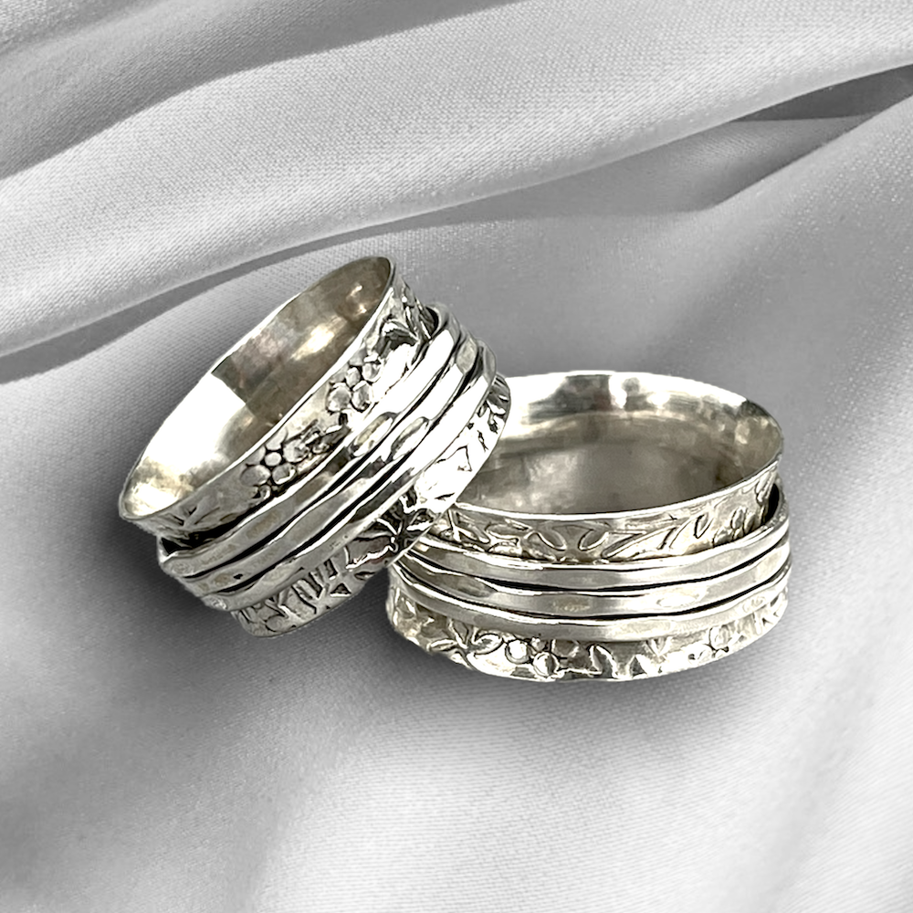 925 Sterling Silver Spinner / Meditation Ring