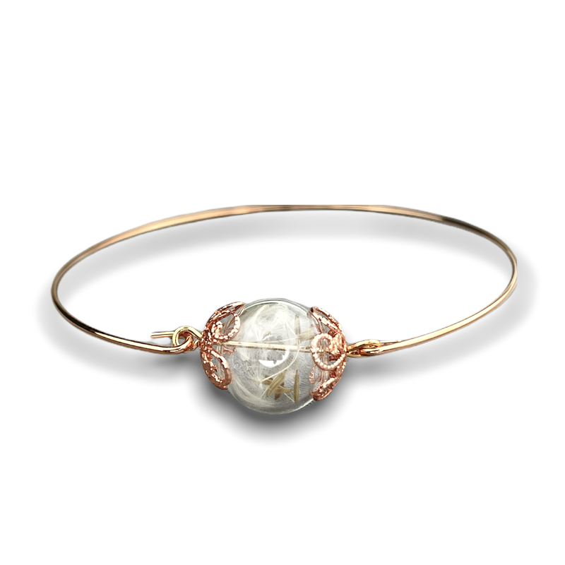 Pustflumen Seeds Rosegold Bangle - Rosevergolder Nature Jewelry…
