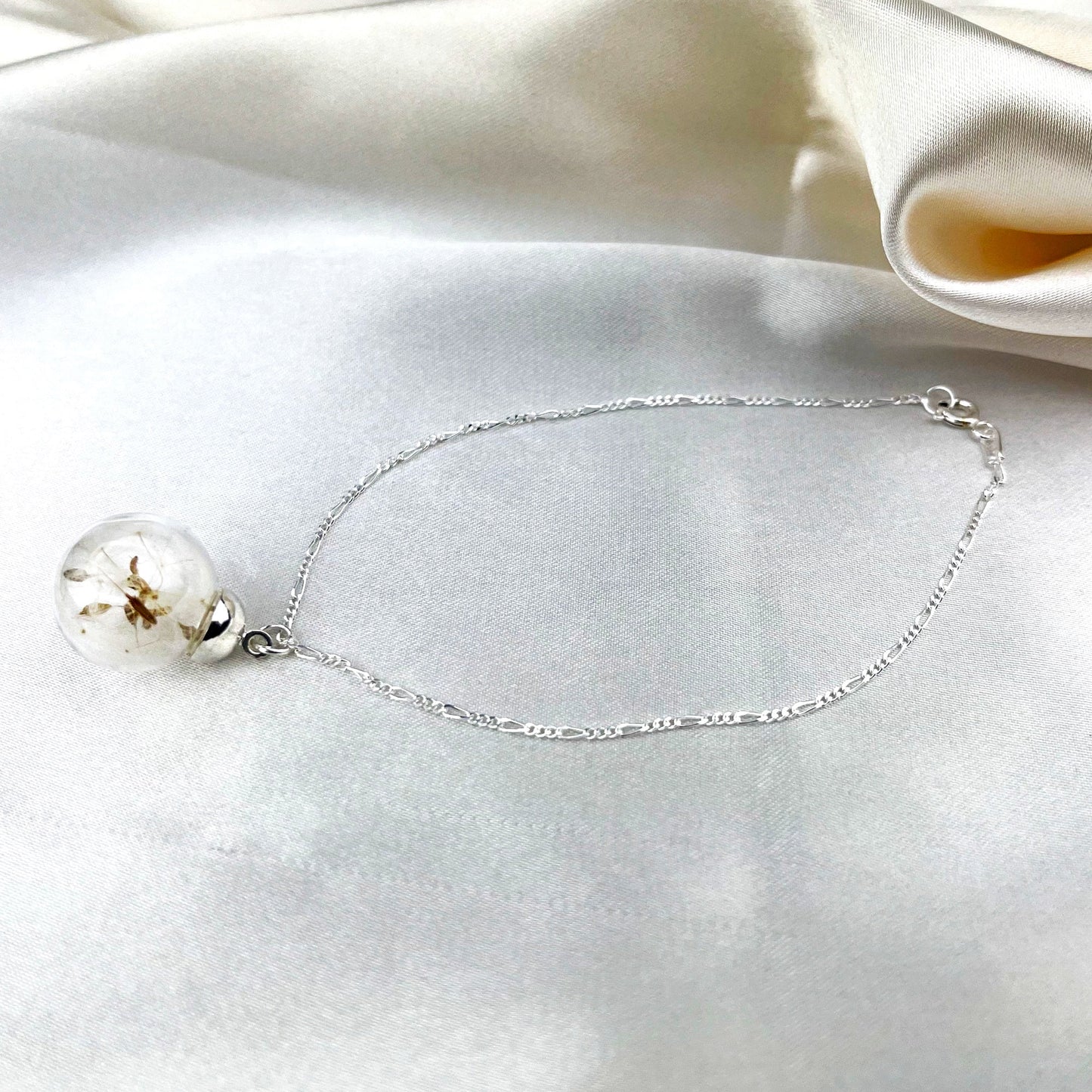 925 Sterling Silver genuine pulse flowers bracelet