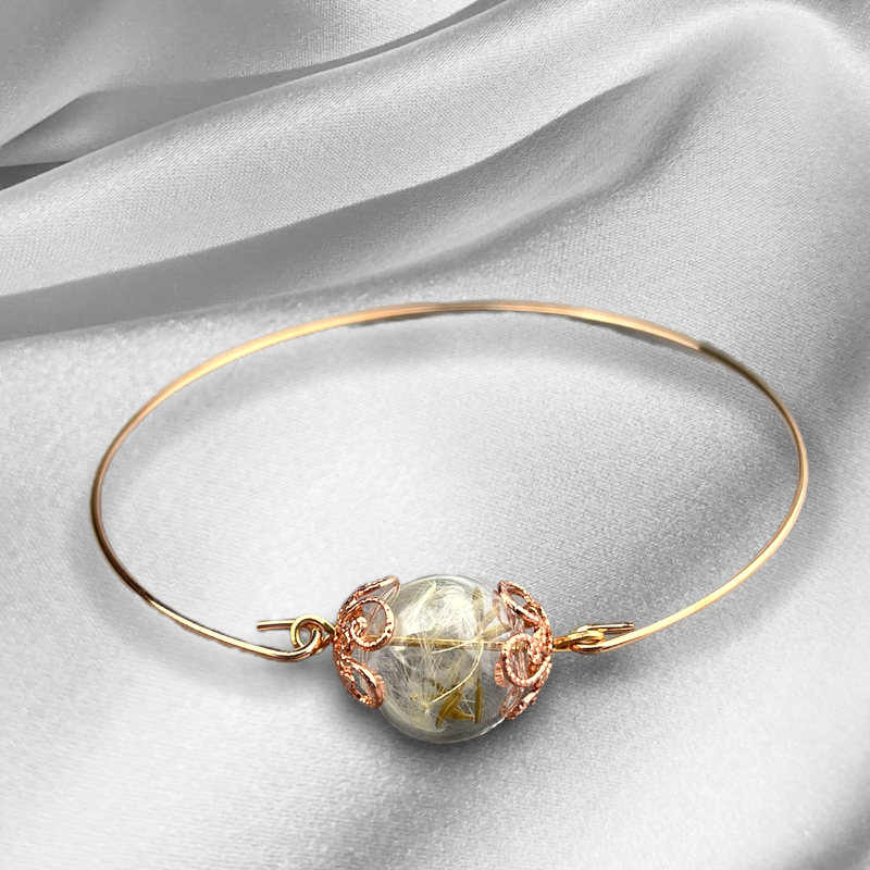 Pustflumen Seeds Rosegold Bangle - Rosevergolder Nature Jewelry…