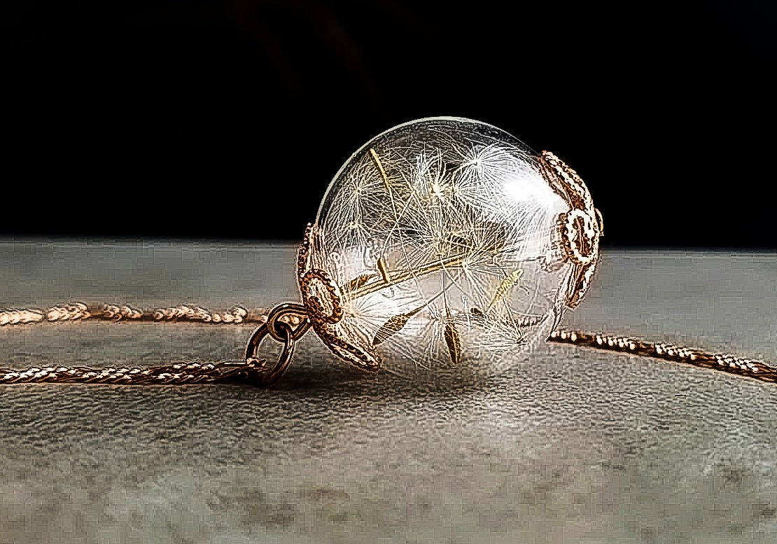925 Sterling Rose Gold Plated Dandelion Chain