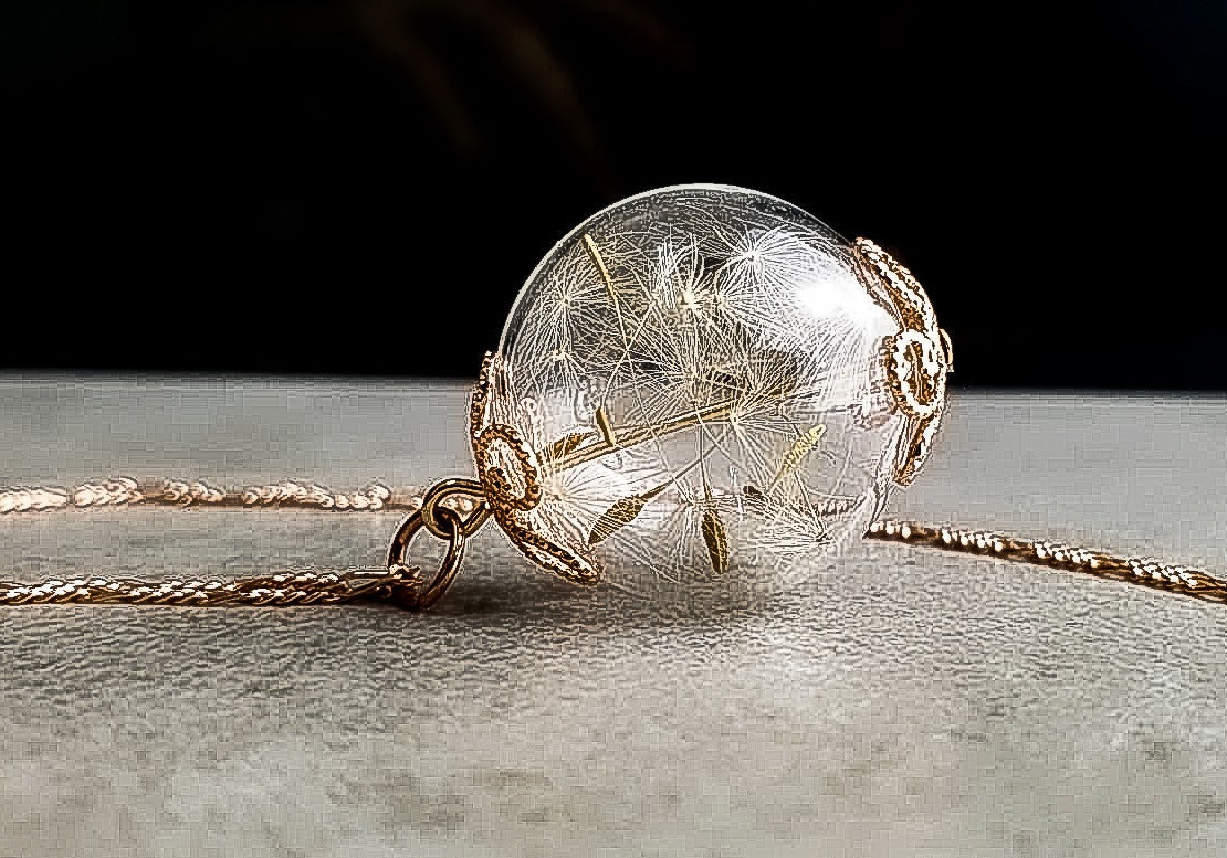 925 Sterling Rose Gold Plated Dandelion Chain