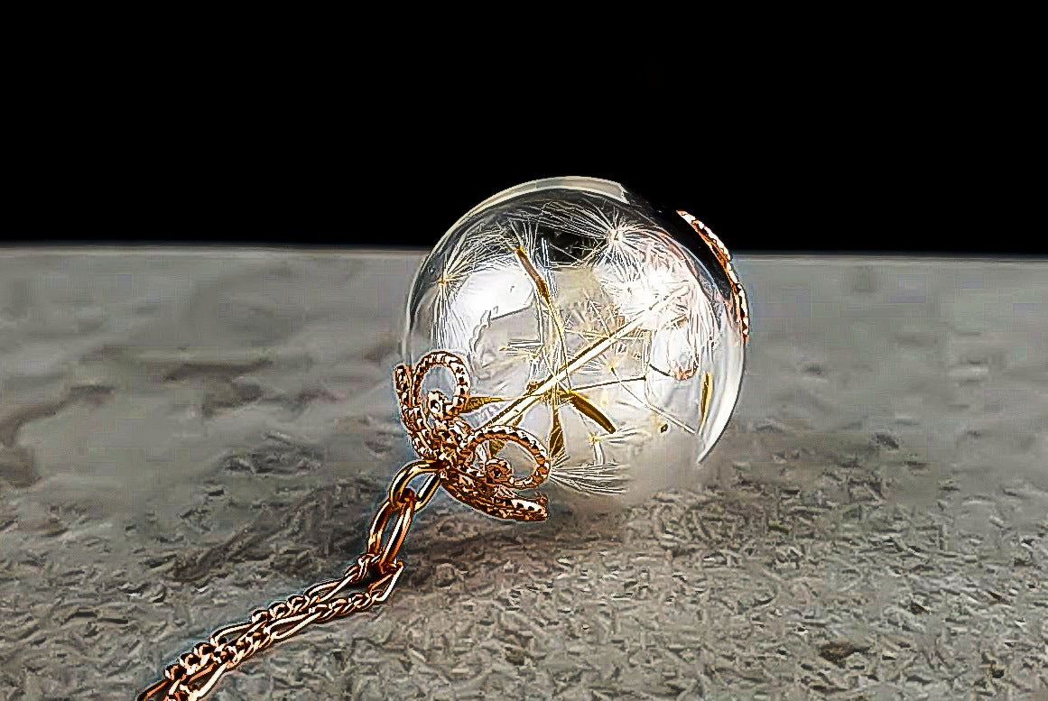 925 Sterling Rose Gold Plated Dandelion Chain