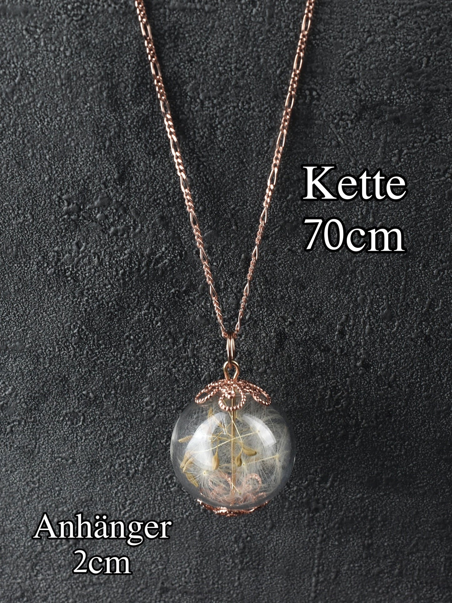 925 Sterling Rose Gold Plated Dandelion Chain