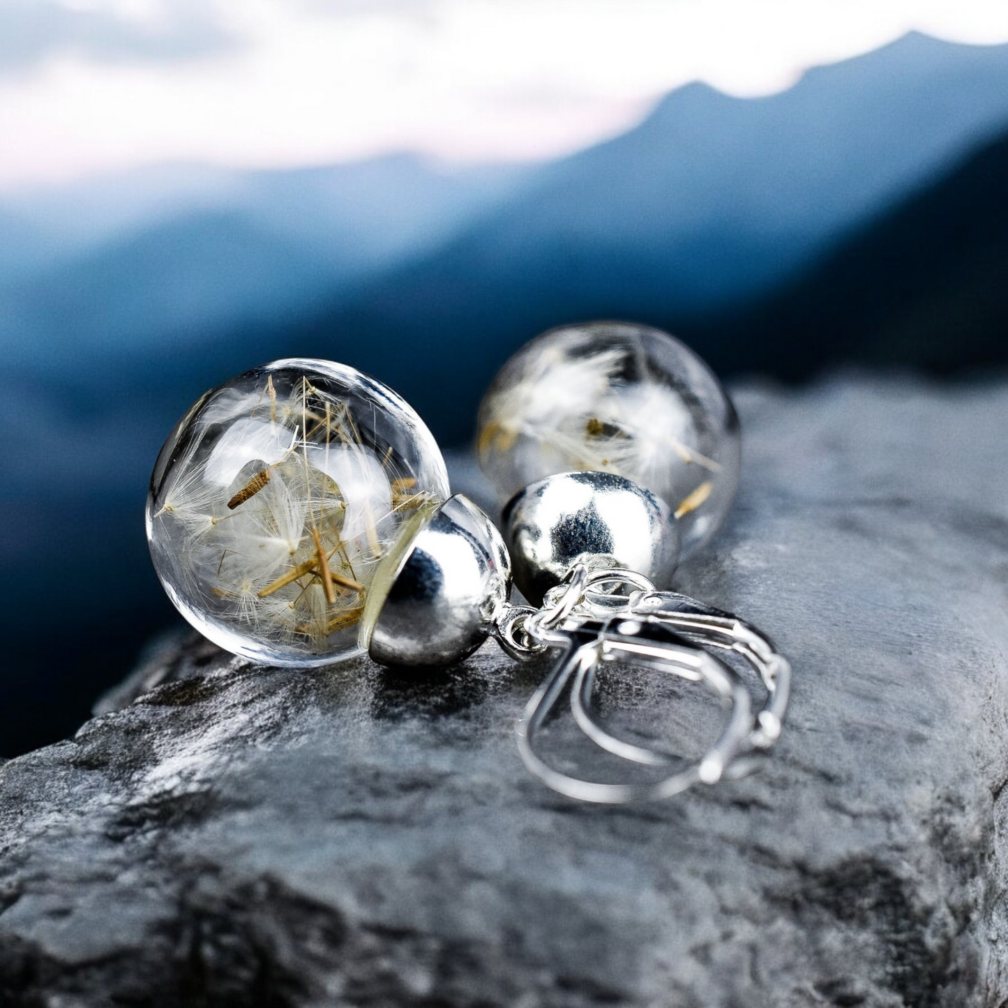 Make a wish! Real Dandelion Earrings
