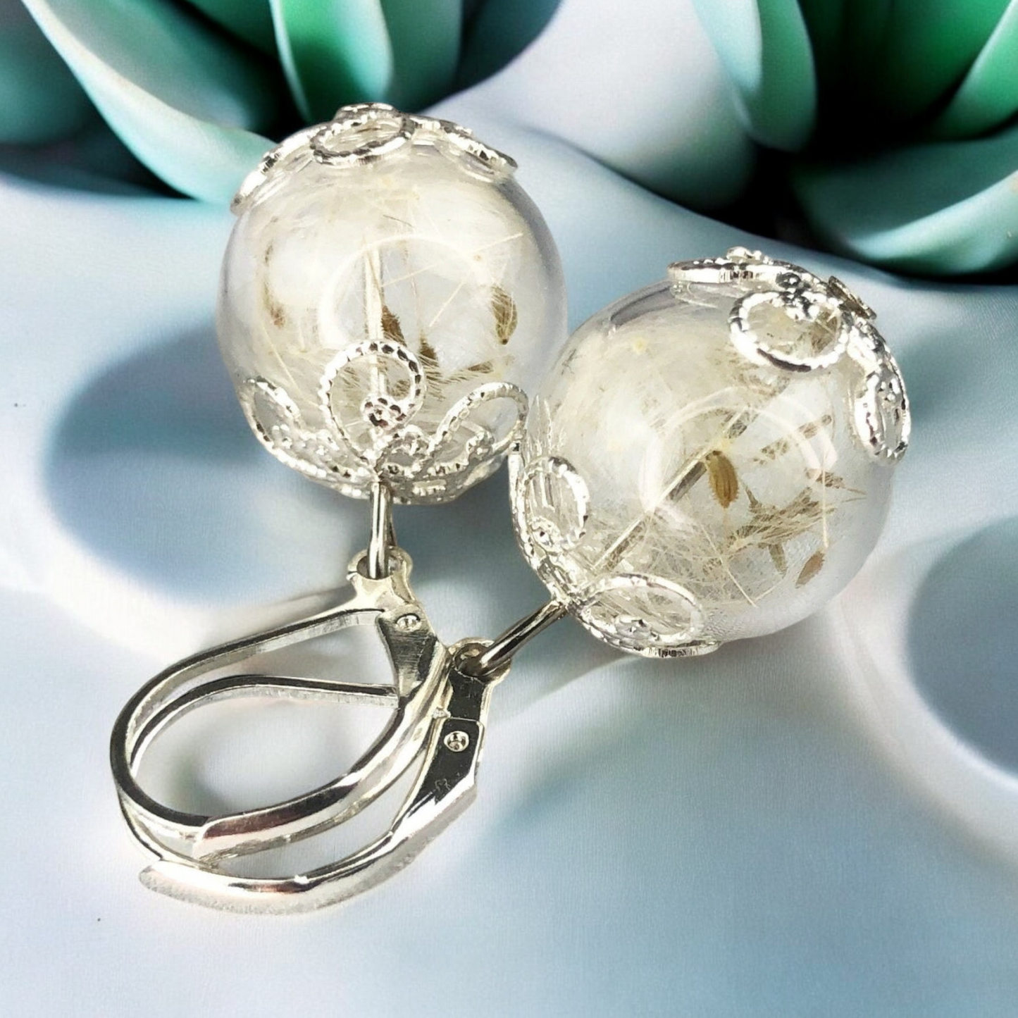 Dandelion Pust Floral Earrings - Elegant Ornament Earrings