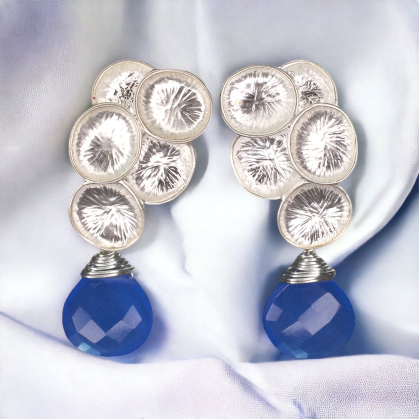 raindrops — Gemstone earrings with chalcedon — 23