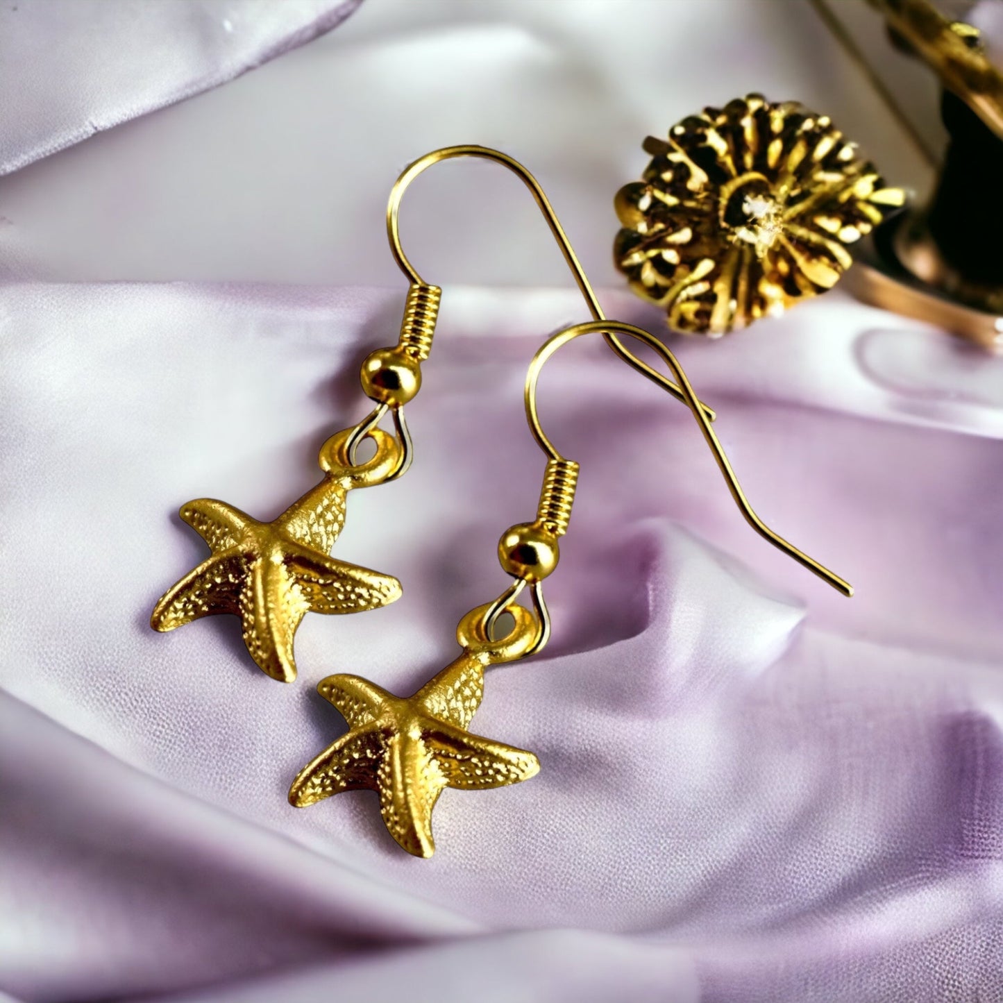 Starfish Golden Earrings - Gold Plated Elegant Maritim Ocean…