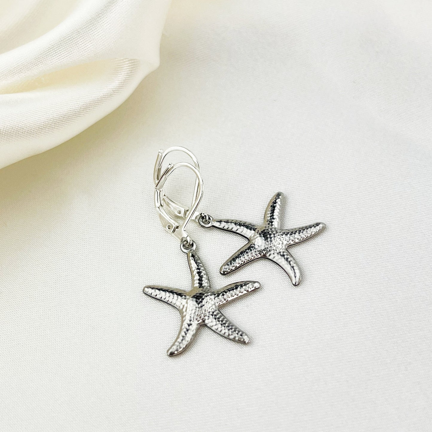 Starfish Earrings Silver