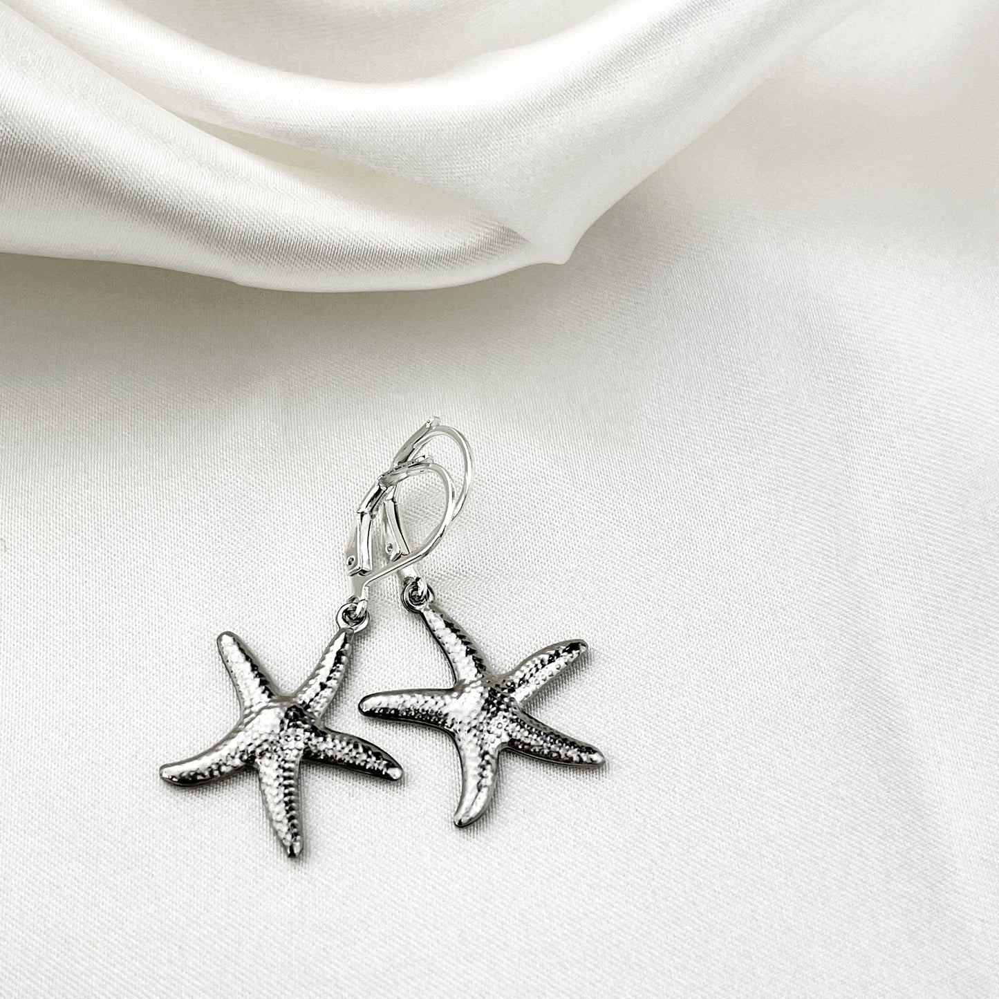 Starfish Earrings Silver