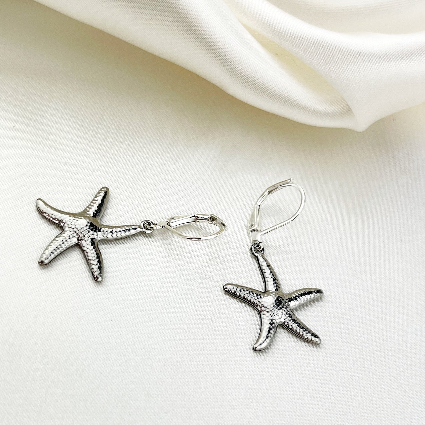 Starfish Earrings Silver