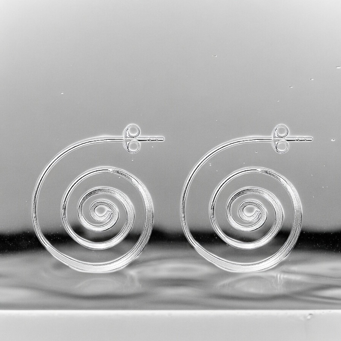 925 Sterling Silver Spiral Earrings