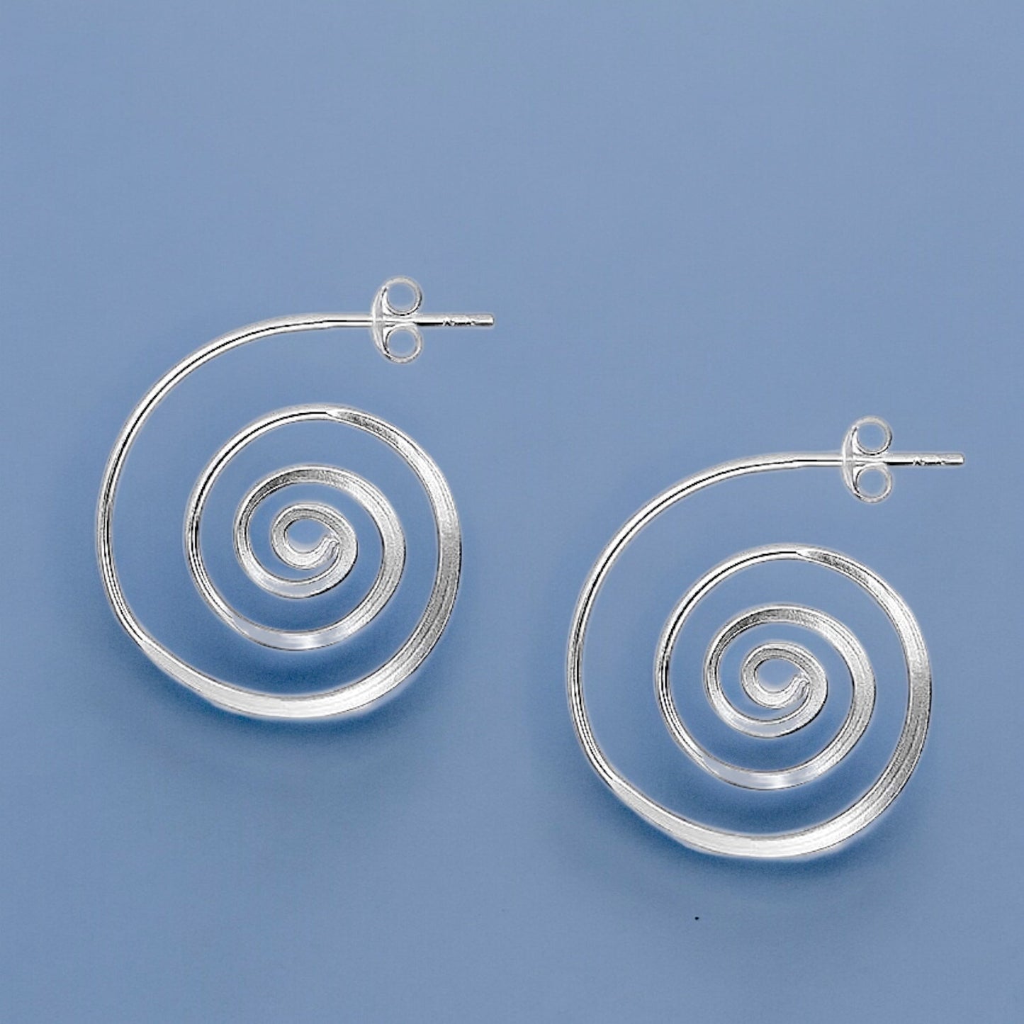 925 Sterling Silver Spiral Earrings