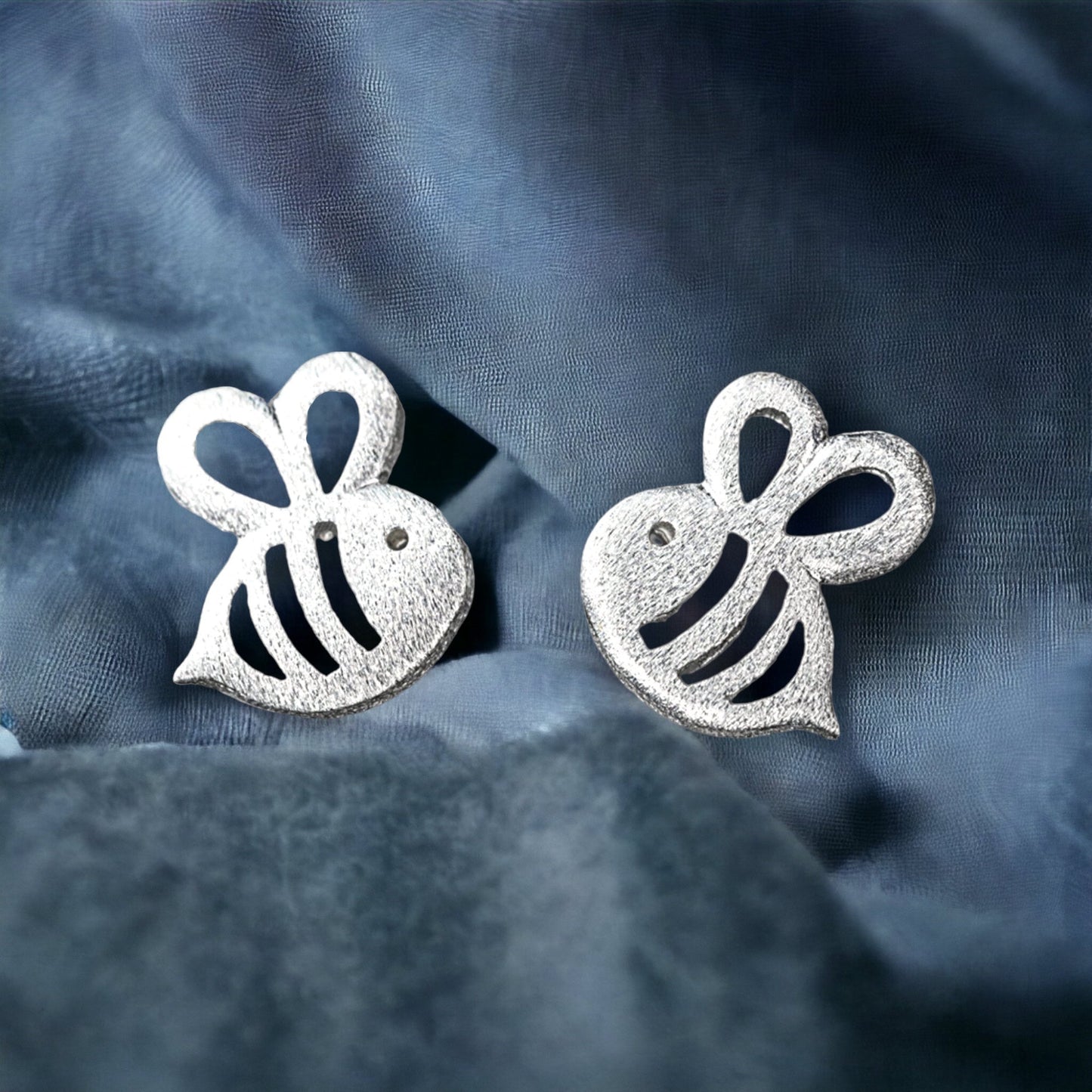 Bee Mini Stud Earrings - 925 Sterling Silver Earrings - Stamina…