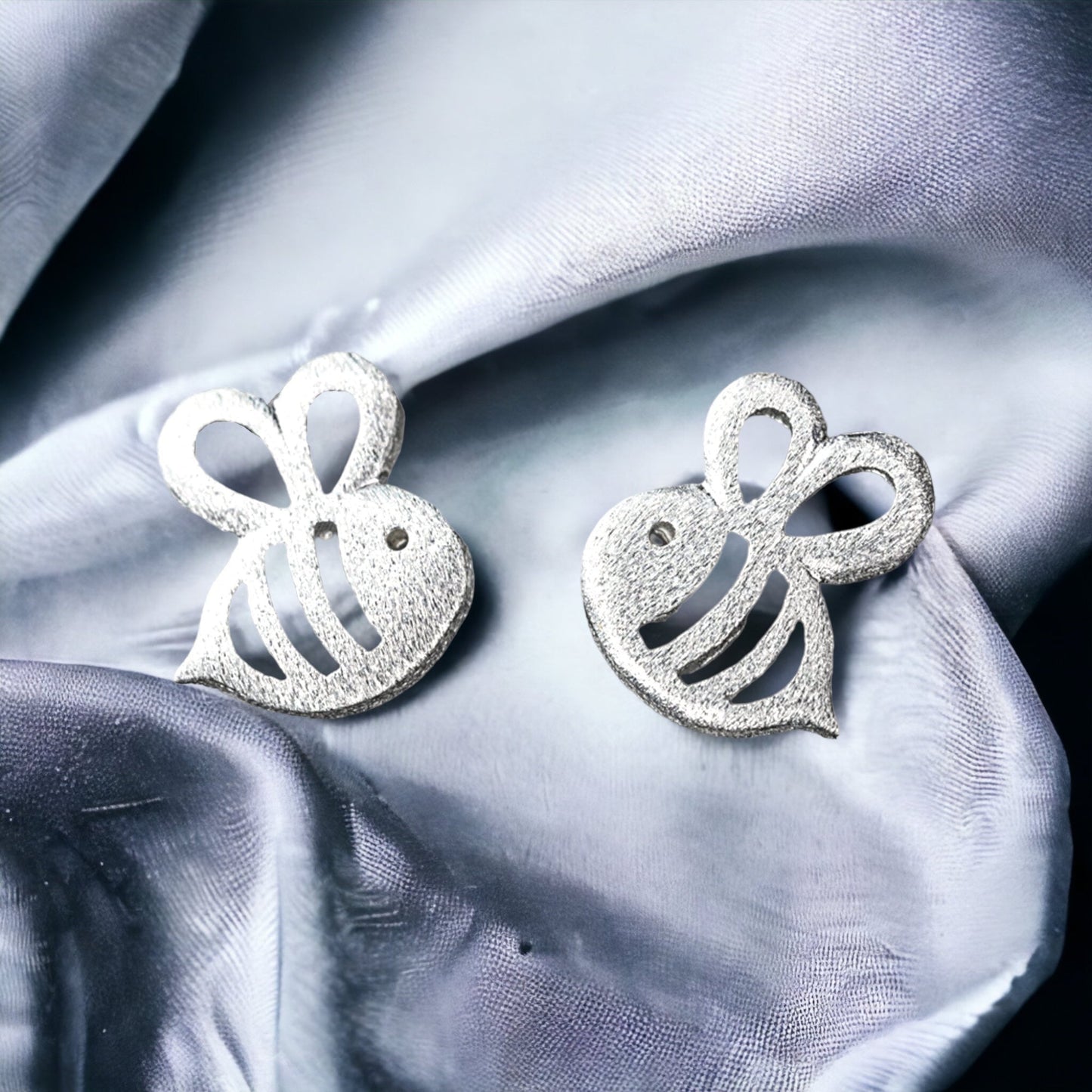 Bee Mini Stud Earrings - 925 Sterling Silver Earrings - Stamina…