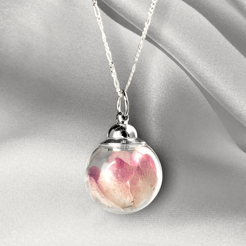 Real Cherry Blossom — 925 Sterling Silver Chain