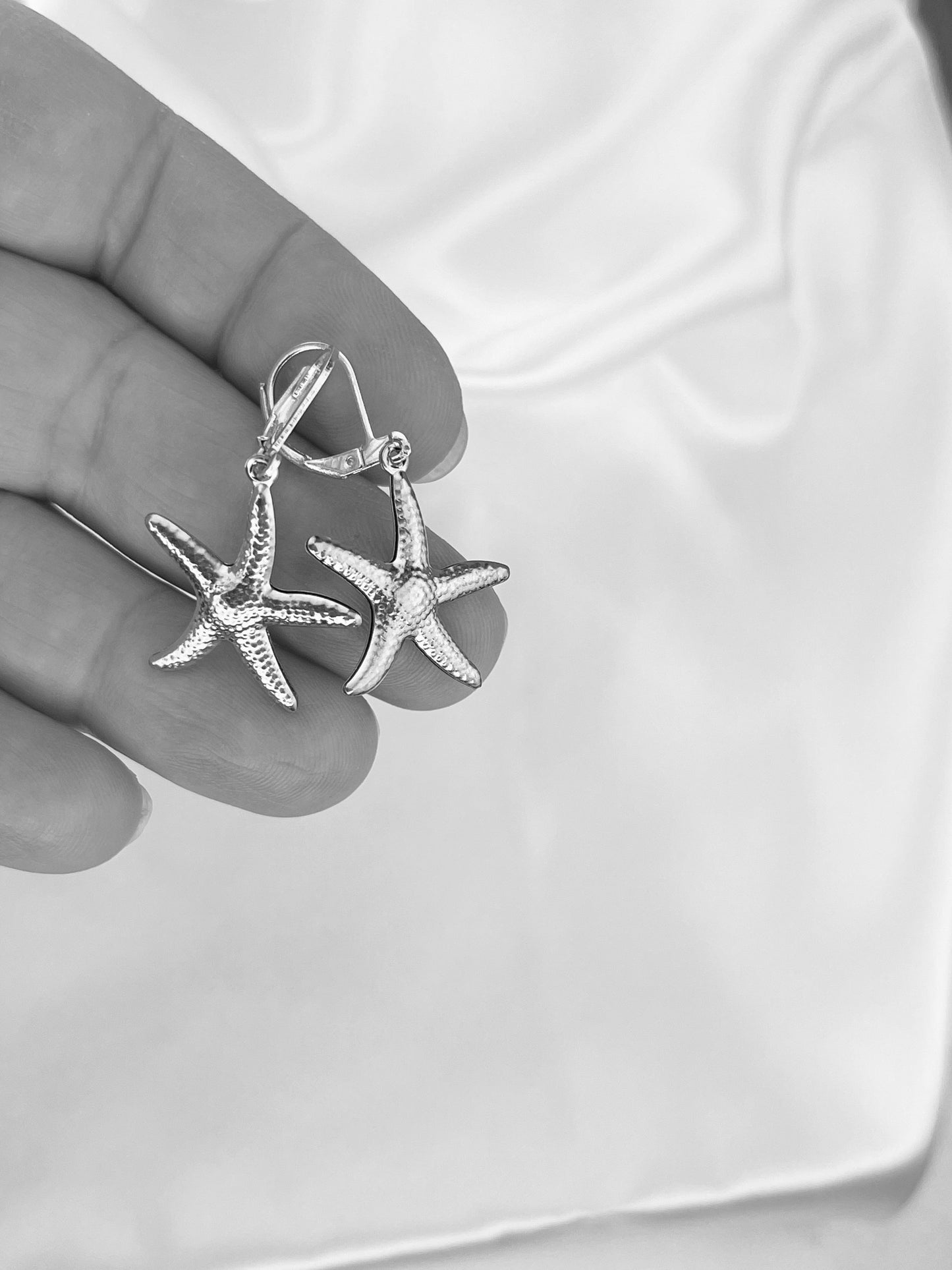 Starfish Earrings Silver