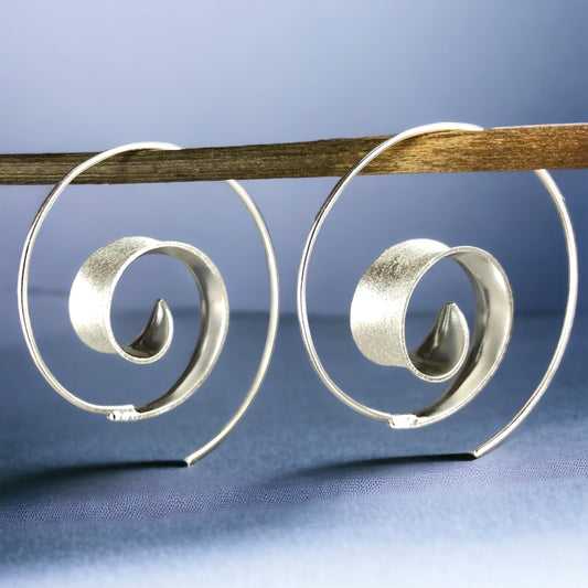 Spiral 925 Sterling Silver Earrings - Boho Tribal Elegant Jewelry — 82