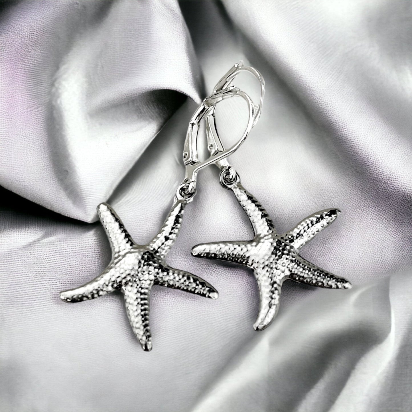 Starfish Earrings Silver