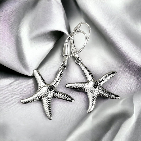 Starfish Earrings Silver