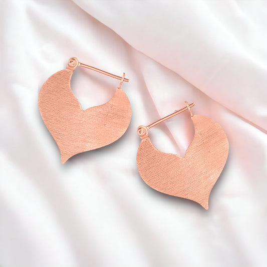 SULTAN II 925 Sterling minimalist earrings in Oriental style (Rose Gold) - (OHR925-51)