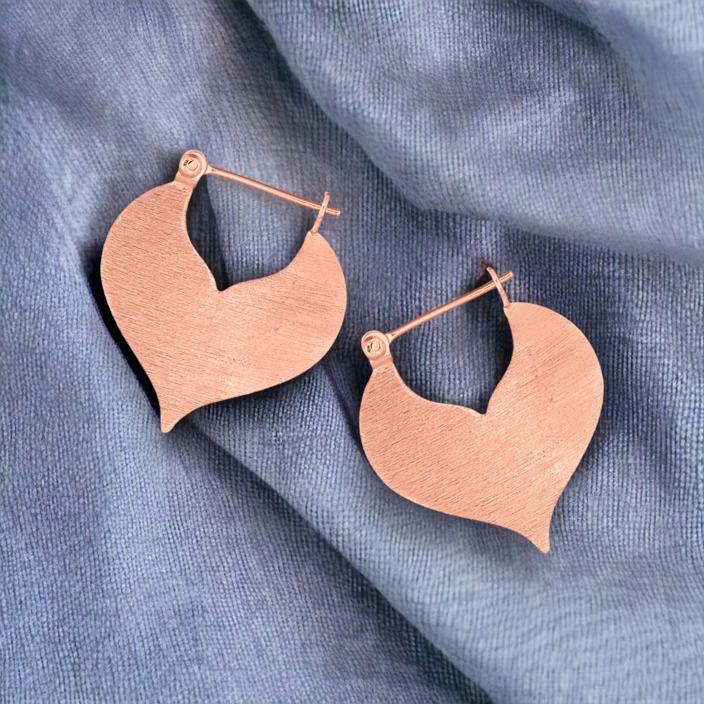 Sultan II 925 Sterling Minimalist Earrings in Orient Style (Rose Gold)