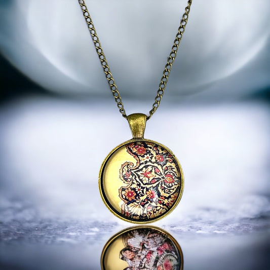Oriental carpet bronze chain