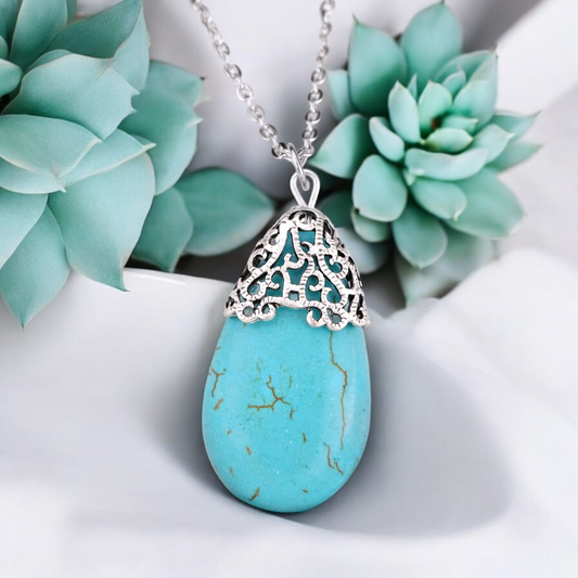 Turquoise Howlite Chain with Ornaments