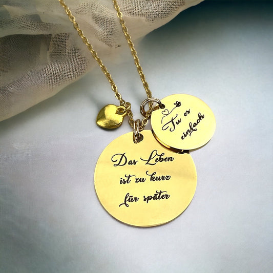 Personalizable gold-plated engraving chain made of stainless steel…