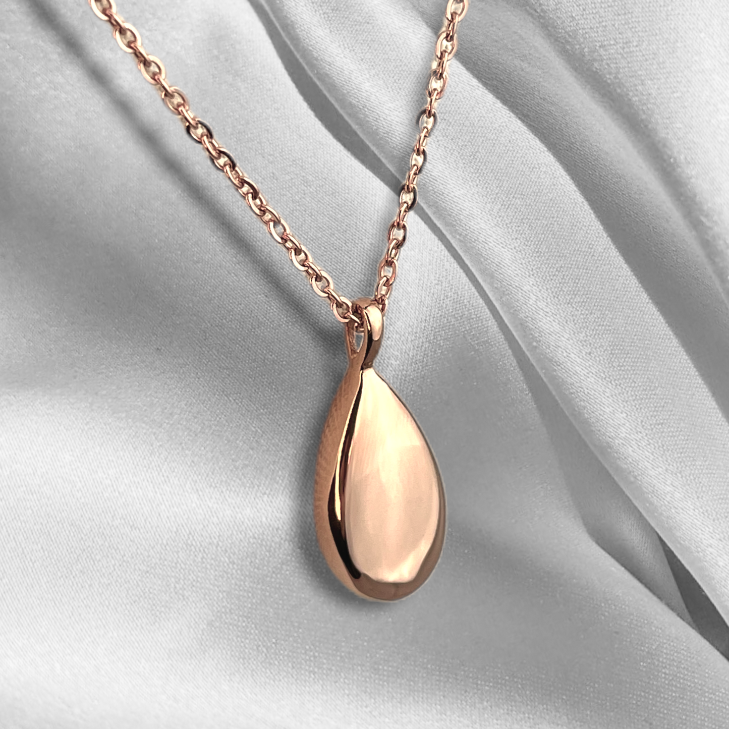 Urn ash bottle trailer Fire burial rosegold stainless steel chain…