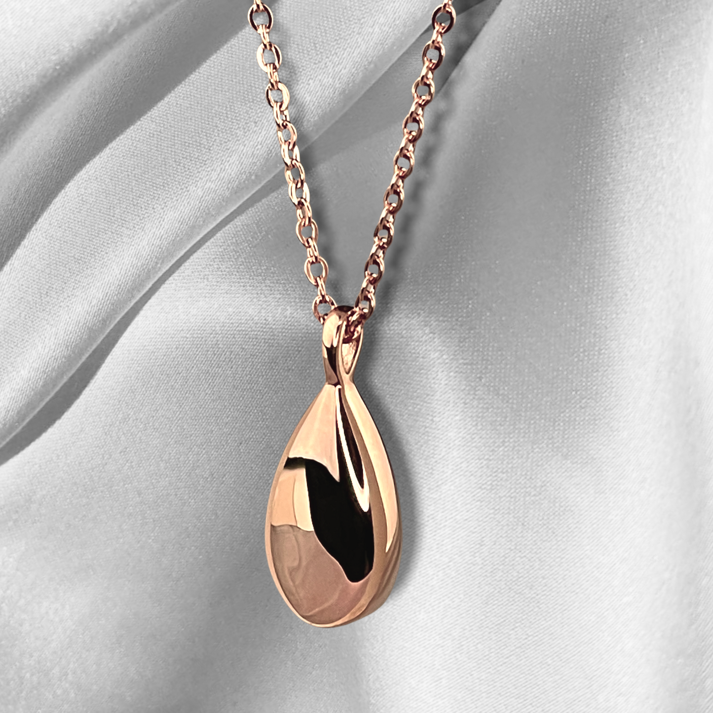 Urn ash bottle trailer Fire burial rosegold stainless steel chain…