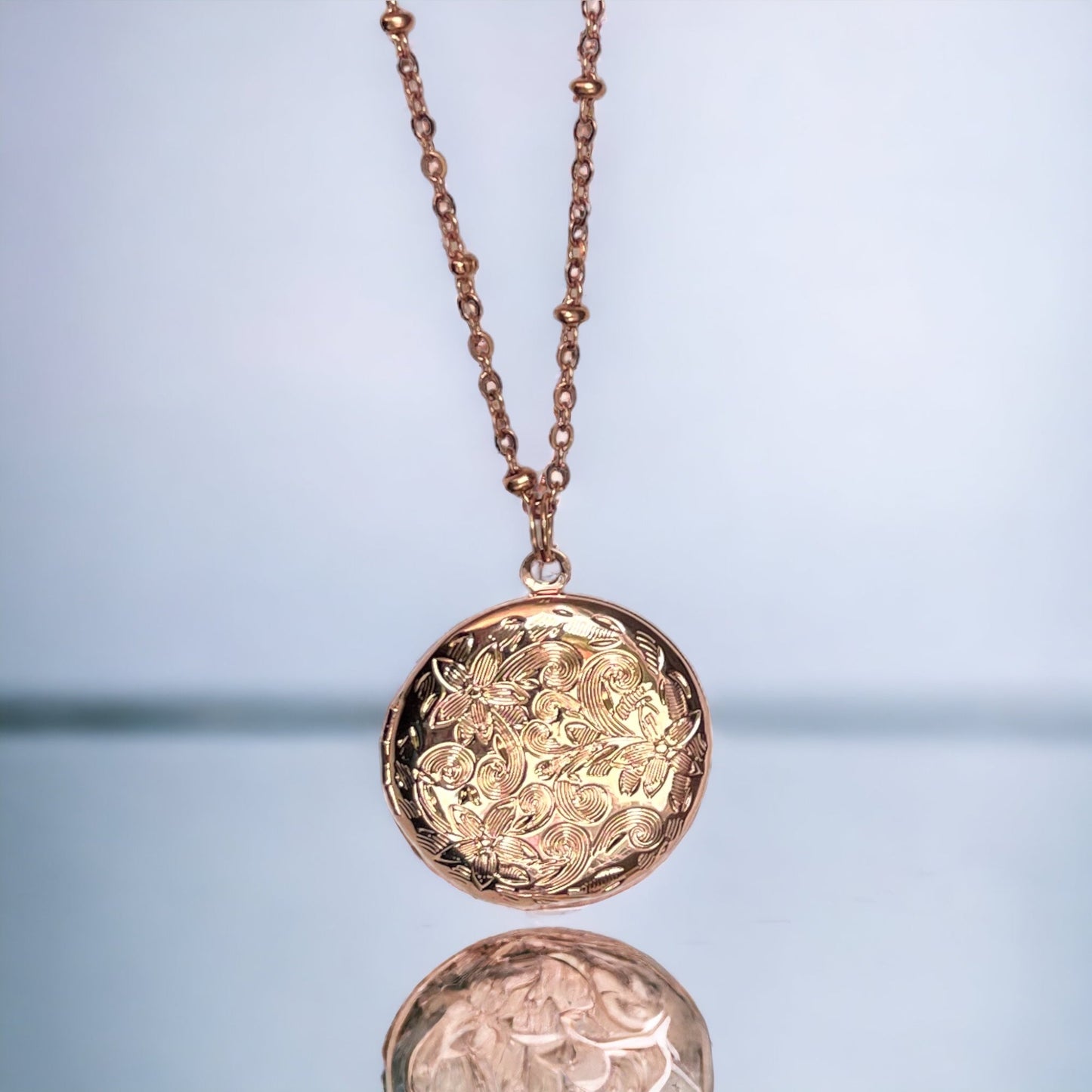 Rose Gold Photo Locket Necklace incl. Photo Service - Customizable…