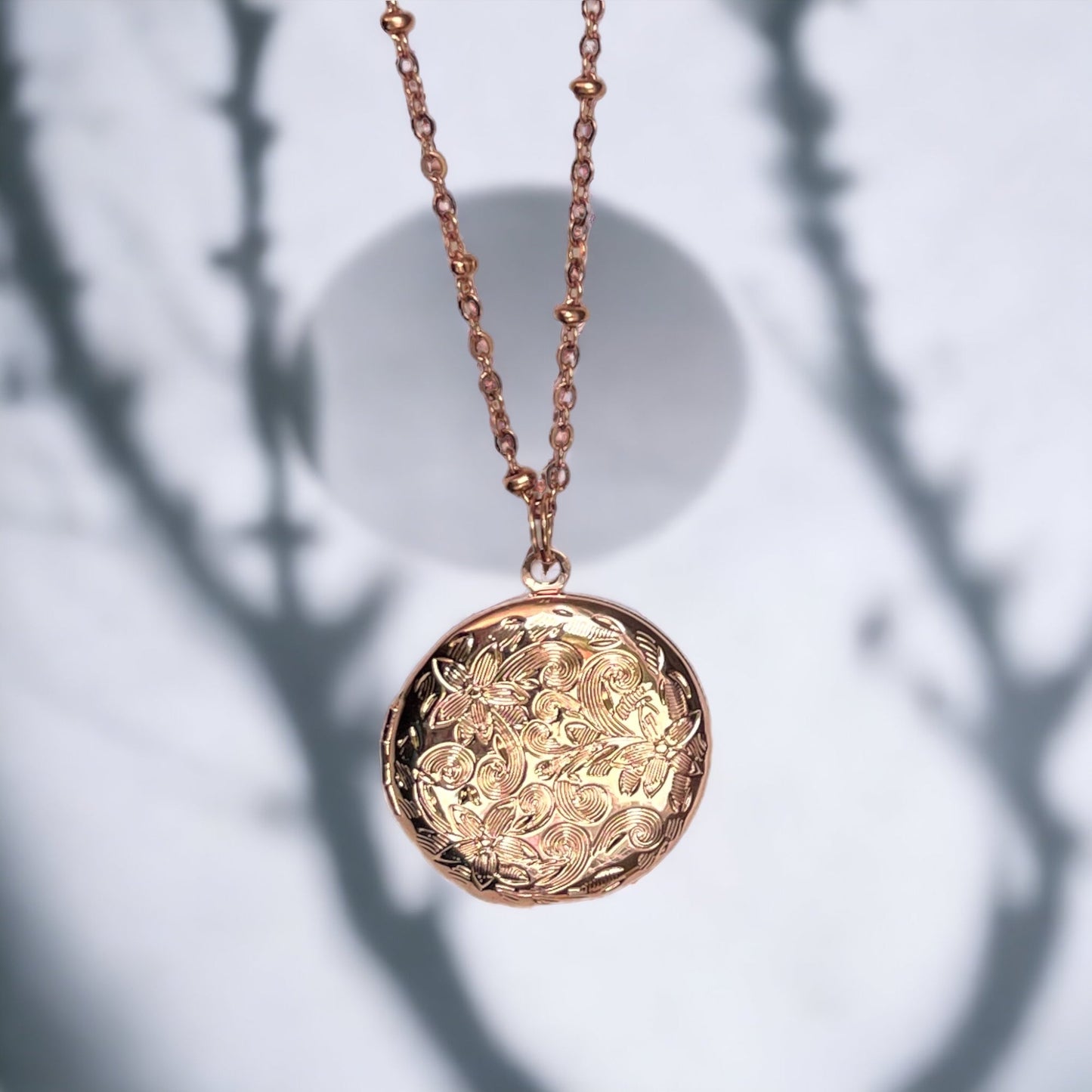 Rose Gold Photo Locket Necklace incl. Photo Service - Customizable…