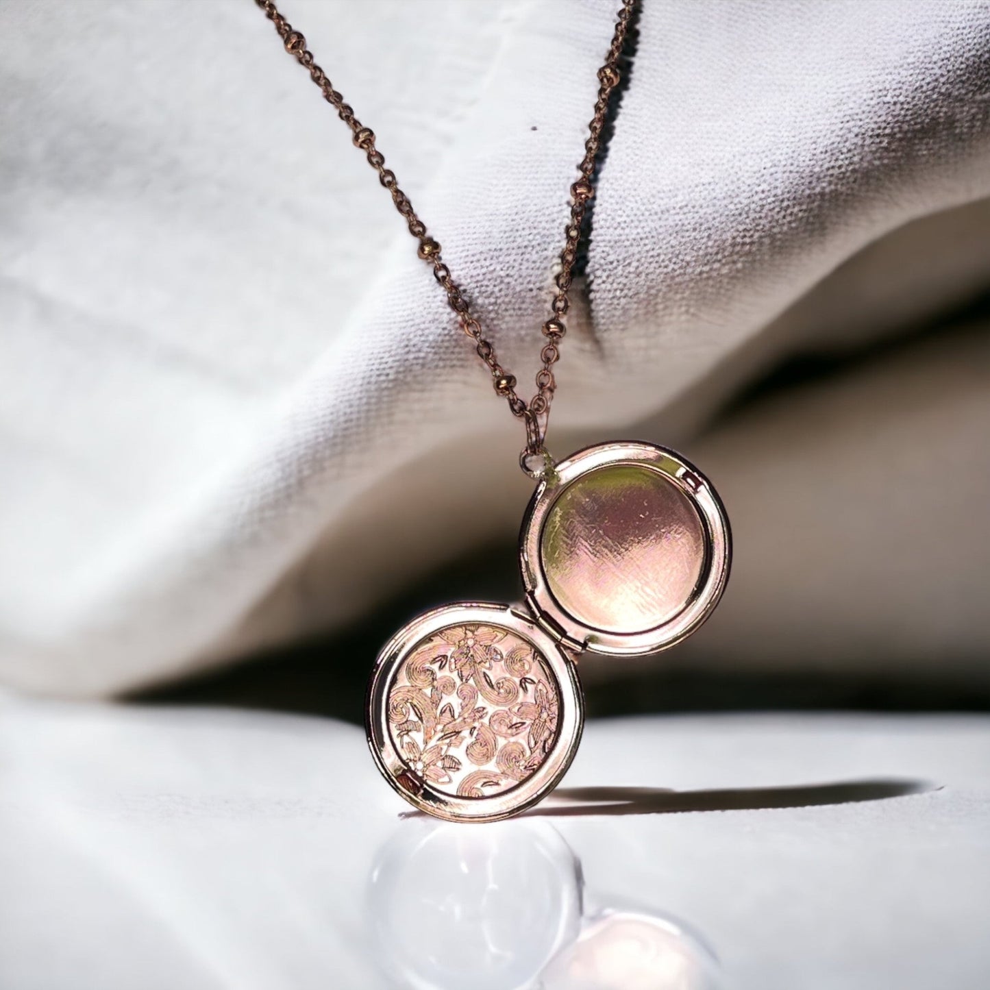 Rose Gold Photo Locket Necklace incl. Photo Service - Customizable…